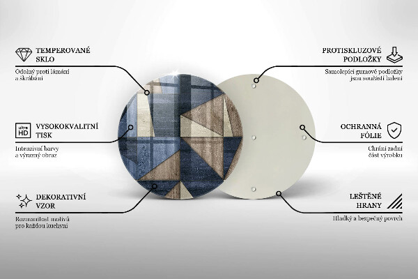 Glas Herdabdeckplatte Geometrische Abstraktion