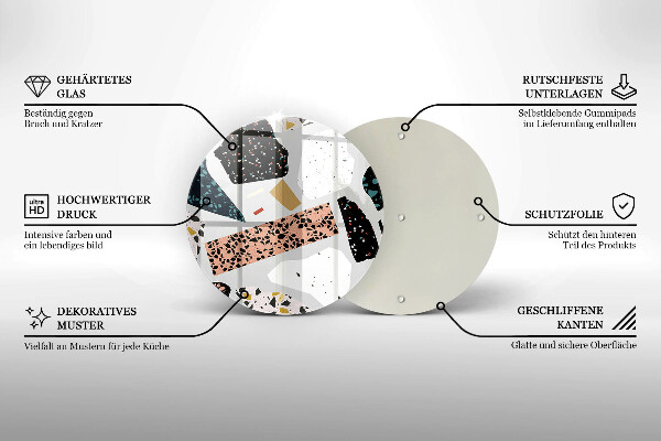 Glas Herdabdeckplatte Steingut