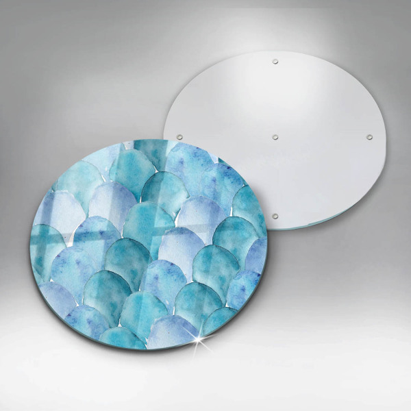 Glas Herdabdeckplatte Aquarellskalen