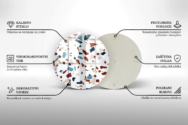 Glas Herdabdeckplatte Dekorativer Stein