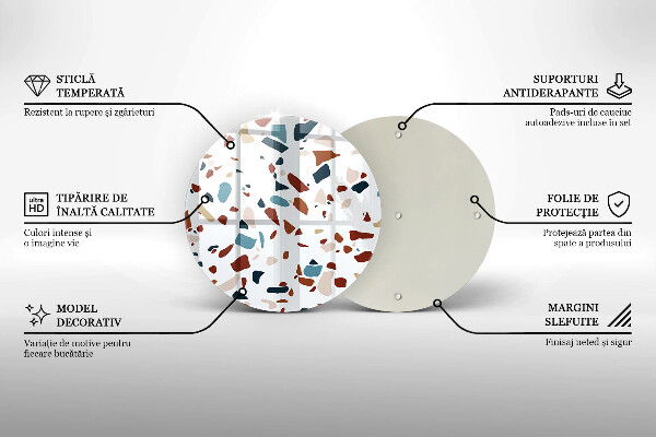 Glas Herdabdeckplatte Dekorativer Stein