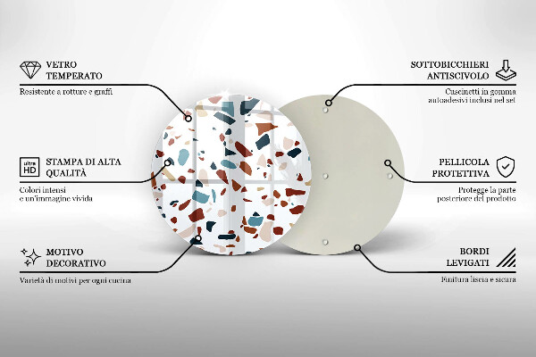Glas Herdabdeckplatte Dekorativer Stein
