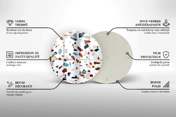 Glas Herdabdeckplatte Dekorativer Stein