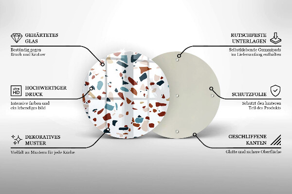 Glas Herdabdeckplatte Dekorativer Stein