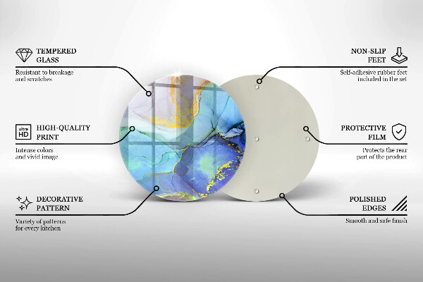 Glas Herdabdeckplatte Gebrochener Goldstein