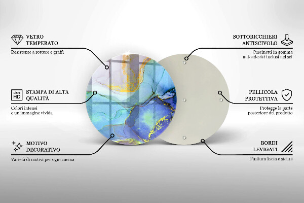 Glas Herdabdeckplatte Gebrochener Goldstein