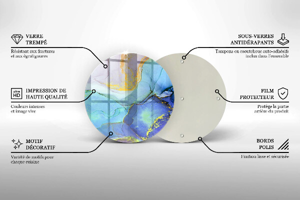 Glas Herdabdeckplatte Gebrochener Goldstein
