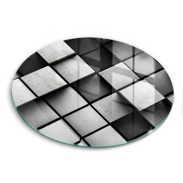 Glas Herdabdeckplatte 3D-Geometriehintergrund