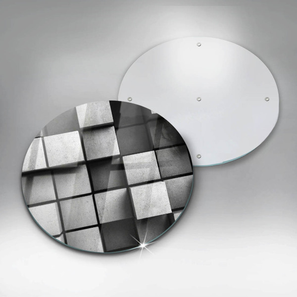 Glas Herdabdeckplatte 3D-Geometriehintergrund