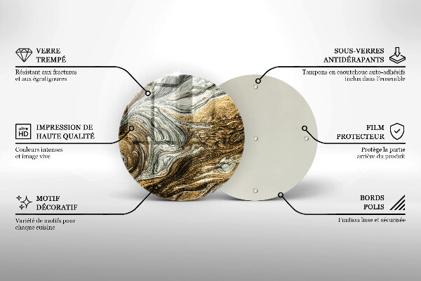 Glas Herdabdeckplatte Reichhaltige Abstraktion