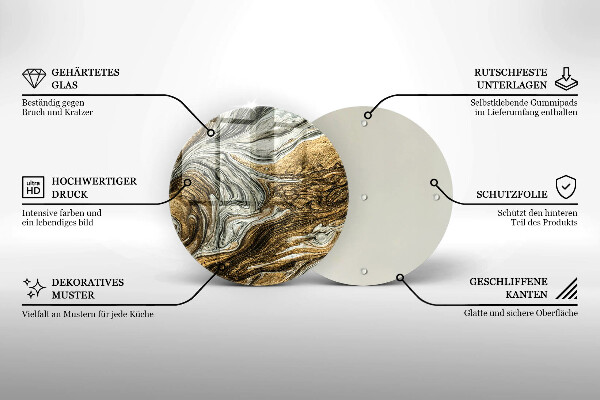 Glas Herdabdeckplatte Reichhaltige Abstraktion