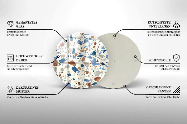 Glas Herdabdeckplatte Dekoratives Steinzeug
