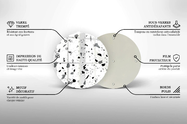 Glas Herdabdeckplatte Dekoratives Steinzeug