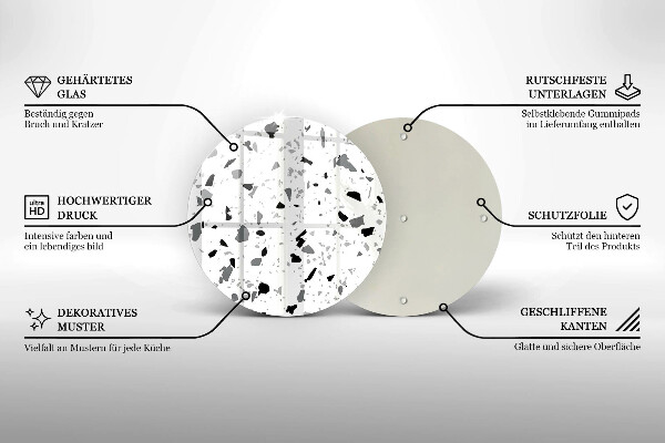 Glas Herdabdeckplatte Dekoratives Steinzeug
