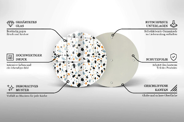 Glas Herdabdeckplatte Dekoratives Steinzeug