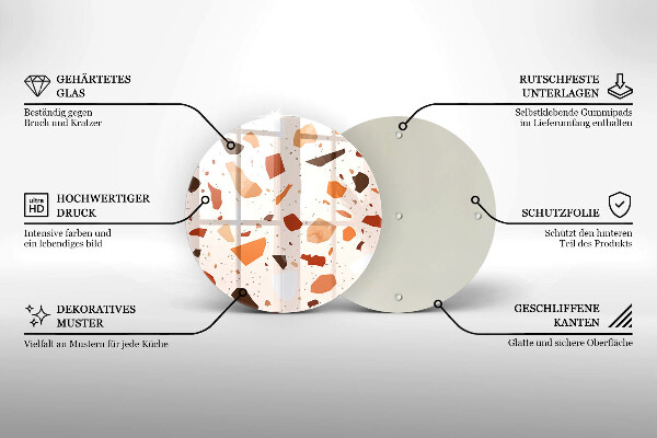 Glas Herdabdeckplatte Dekoratives Steinzeug