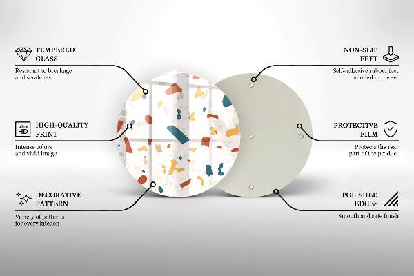 Glas Herdabdeckplatte Dekoratives Steinzeug