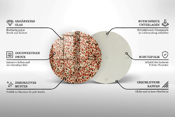 Glas Herdabdeckplatte Feinsteinzeug
