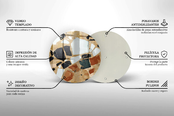 Glas Herdabdeckplatte Dekorativer Steinteller