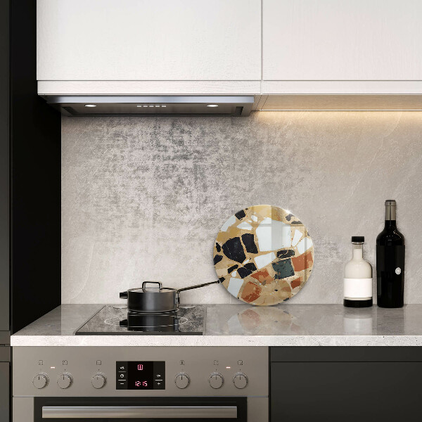 Glas Herdabdeckplatte Dekorativer Steinteller