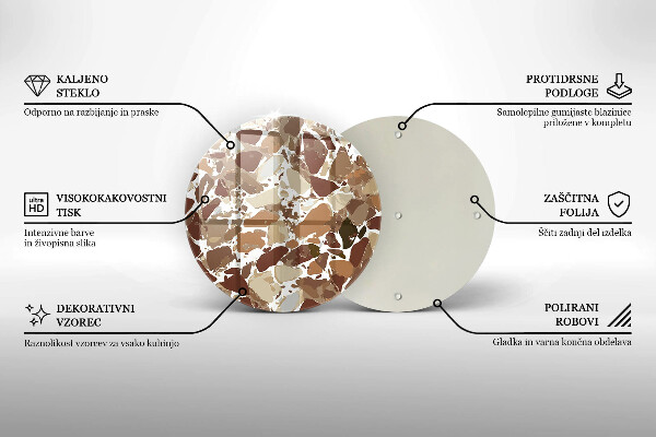 Glas Herdabdeckplatte Dekorative Beizen aus Stein