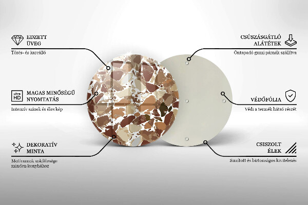 Glas Herdabdeckplatte Dekorative Beizen aus Stein