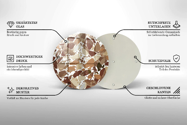 Glas Herdabdeckplatte Dekorative Beizen aus Stein