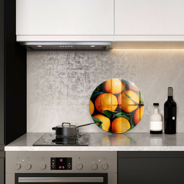 Glas Herdabdeckplatte Orangenfrucht
