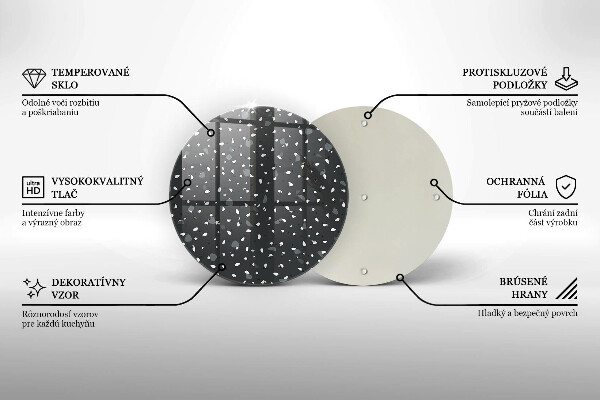 Glas Herdabdeckplatte Dekorativer Stein