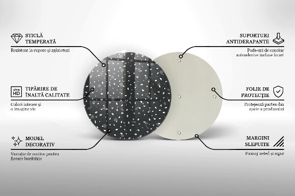 Glas Herdabdeckplatte Dekorativer Stein