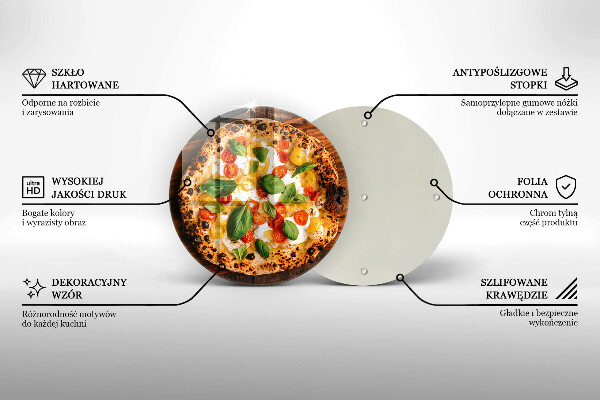 Glas Herdabdeckplatte Italienische Pizza