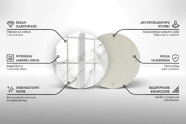 Glas Ceranfeldabdeckung Elegante Marmorstruktur