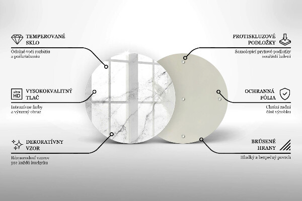 Glas Ceranfeldabdeckung Elegante Marmorstruktur