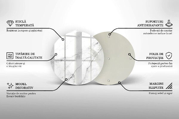 Glas Ceranfeldabdeckung Elegante Marmorstruktur