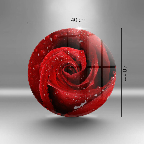 Glas Herdabdeckplatte Rosenblütenblätter