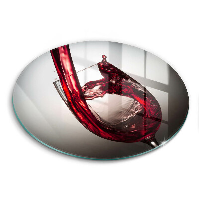 Glas Herdabdeckplatte Glas und Rotwein
