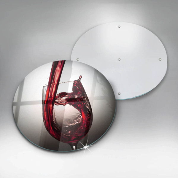 Glas Herdabdeckplatte Glas und Rotwein