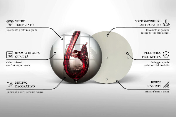 Glas Herdabdeckplatte Glas und Rotwein