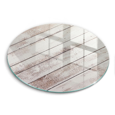 Glas Herdabdeckplatte Alte Holzbretter