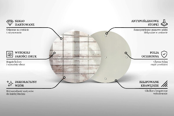 Glas Herdabdeckplatte Alte Holzbretter