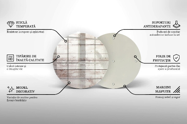 Glas Herdabdeckplatte Alte Holzbretter