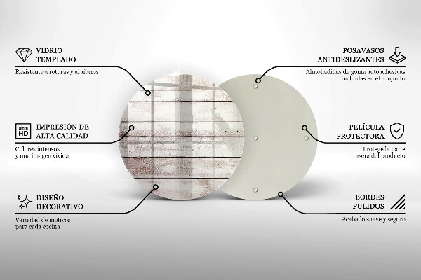 Glas Herdabdeckplatte Alte Holzbretter