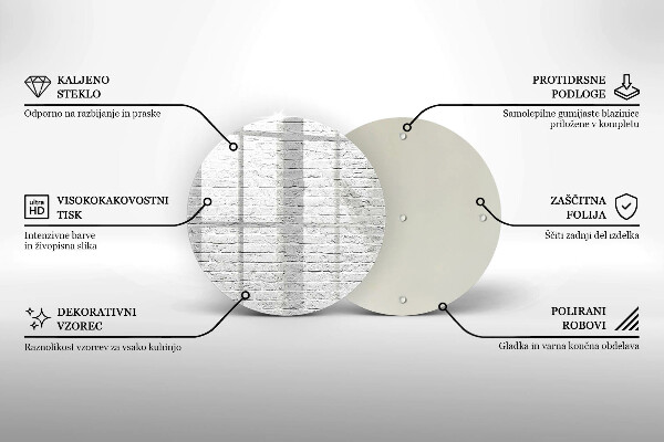 Glas Herdabdeckplatte Backsteinmauer