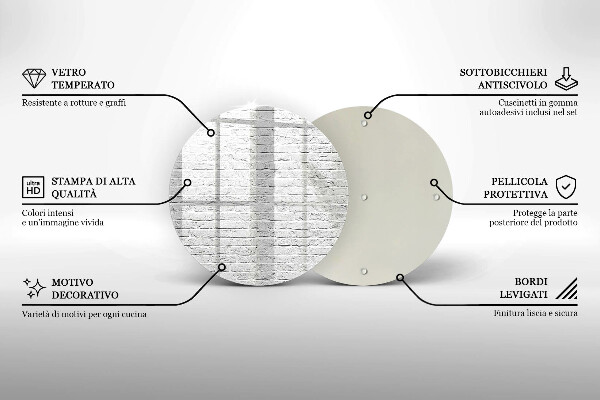 Glas Herdabdeckplatte Backsteinmauer