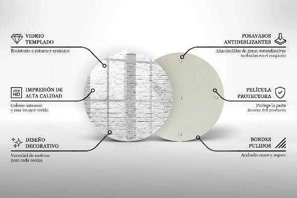 Glas Herdabdeckplatte Backsteinmauer