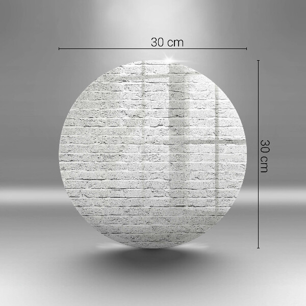 Glas Herdabdeckplatte Backsteinmauer