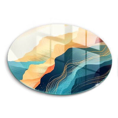 Glas Herdabdeckplatte Abstrakte Berglandschaft