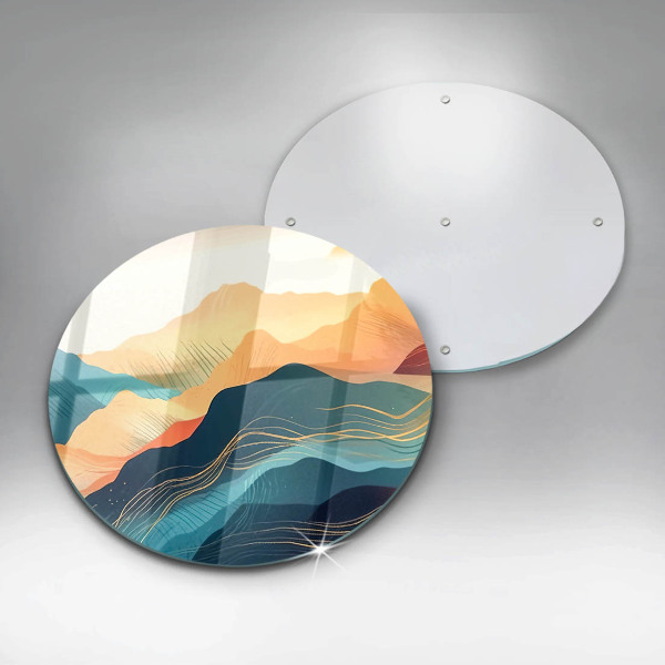 Glas Herdabdeckplatte Abstrakte Berglandschaft