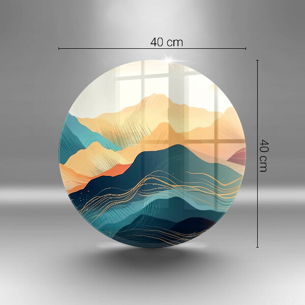 Glas Herdabdeckplatte Abstrakte Berglandschaft