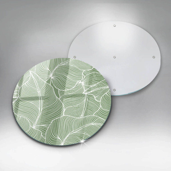 Glas Herdabdeckplatte Lineare Blätter